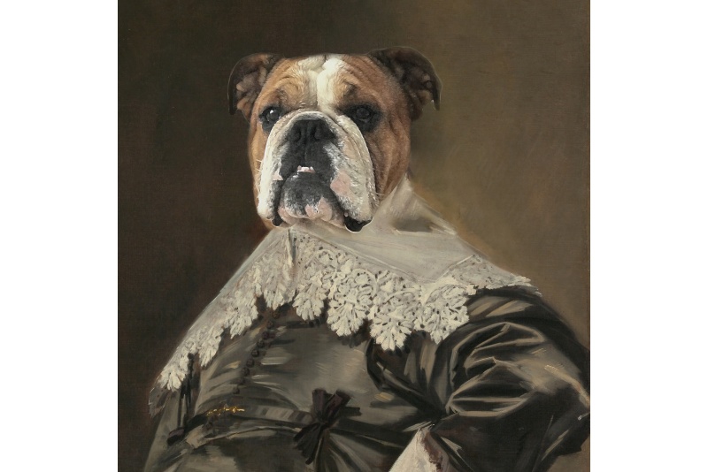 Portret pupila na płótnie
