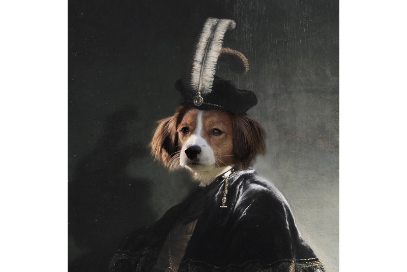 Portret pupila na płótnie