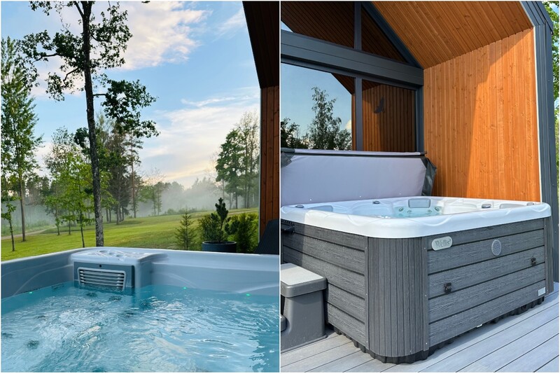 Nocleg w „Sniegi design cabin” z relaksem w saunie i jacuzzi