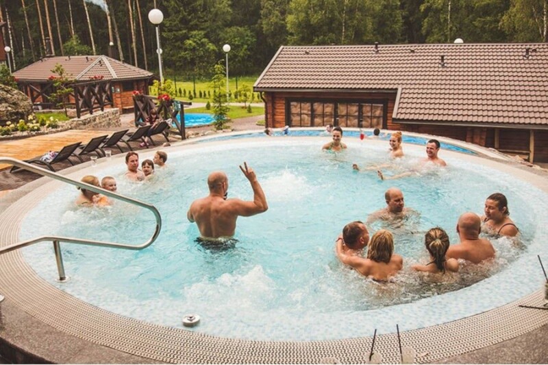 Wypoczynek w willi ze strefą SPA dla 4-osobowej rodziny w „Atostogų parkas” w Połądze