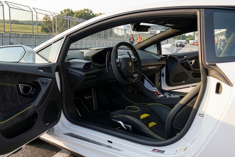 Przejażdżka za kierownicą samochodu Lamborghini Huracan na torze Poznań Główny