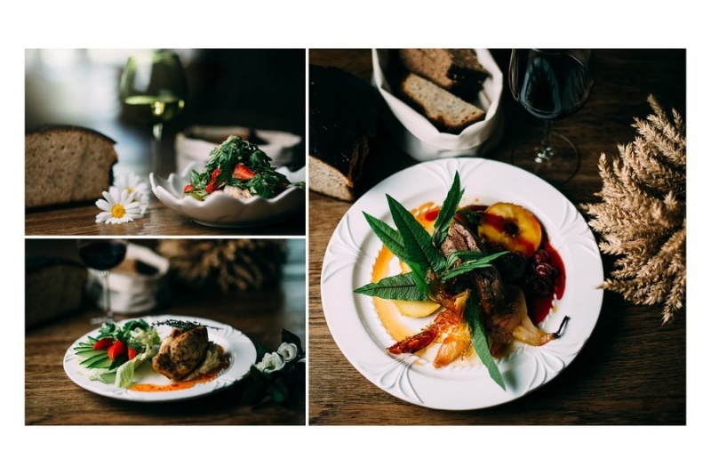 Romantyczna kolacja w restauracji dworu Bistrampolio