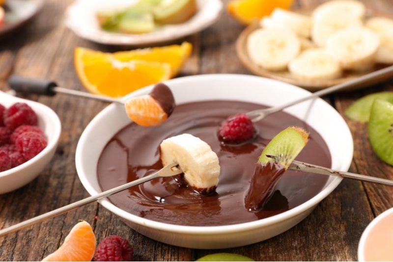 Fondue kociołek z czekoladą belgijską w Krakowie